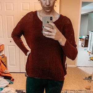 Scoop Neck Knit Sweater